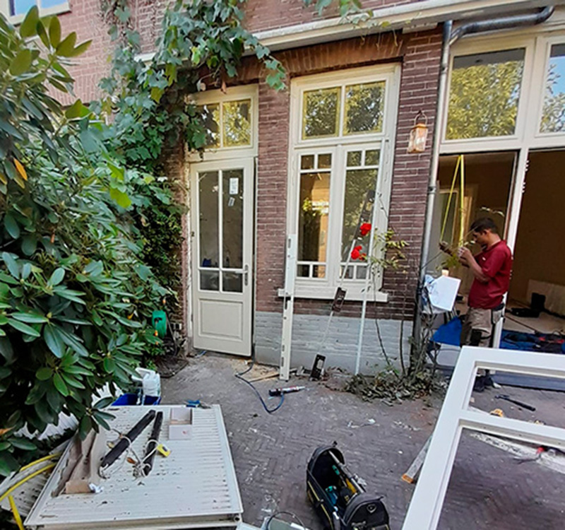 Houten schuifpui Tweelingtimmerfabriek